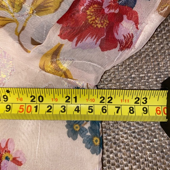 Like new, worn a few times. Loft Iridescent Ruffled Sleeves Blouse - Picture 3 of 9